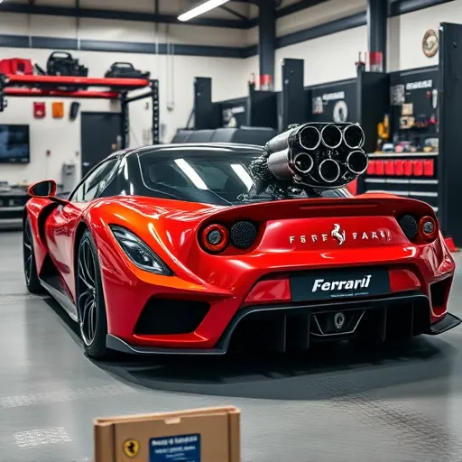 Ferrari Performance Tuning Services at Auto Expert Workshop Dubai showcasing engine upgrades and tuning expertise.
