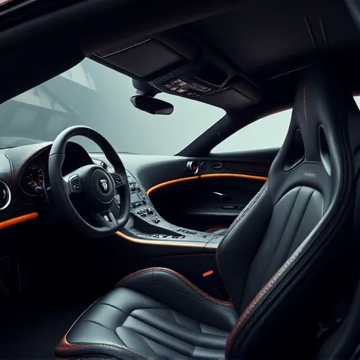 A refined Koenigsegg interior showcasing expert custom paint work on the dashboard and luxurious leather upholstery.